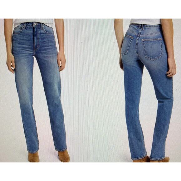 SLVRLAKE London High Waist Straight Leg Jeans 'Blue Bird' Size 26 New